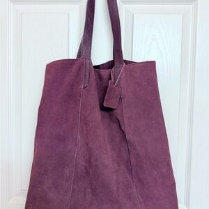 Target Plum Suede Tote Bag